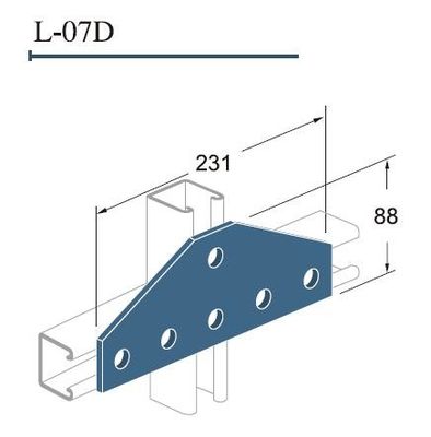 satın al 4 Delik 5 Delik 6 Delik Tee Gusset Plate Strut Kanal Fittings Aksesuarlar online manufacture