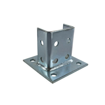 satın al 6x6 4x4 Yüzey Sıcak Dip Galvanizli Çelik Posta Üssü Beton Alüminyum Kanal Fittings için online manufacture